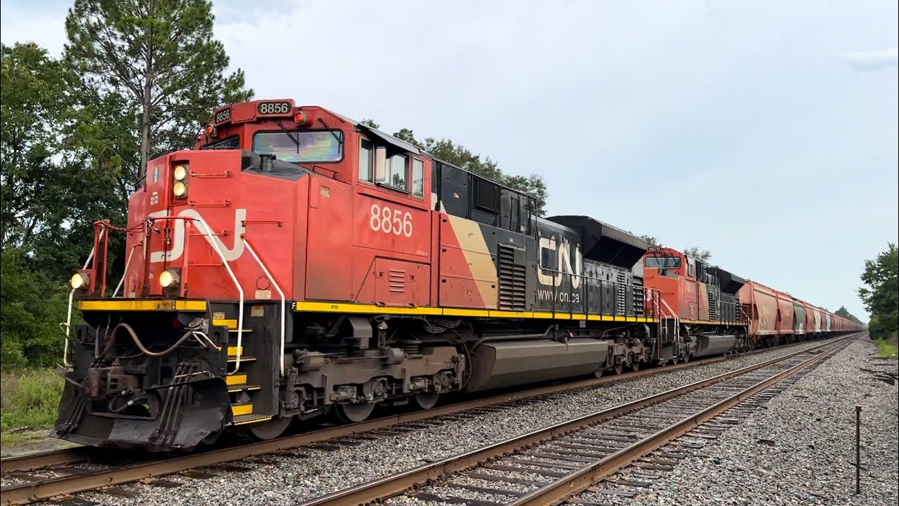 Canadian National SD70M-2 Duo Leads CSX B240-12 on the Wildwood Sub
