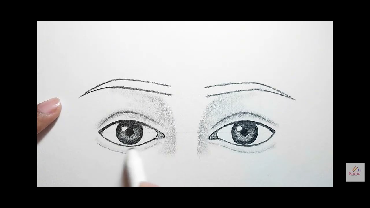 Human eye pencil drawing 