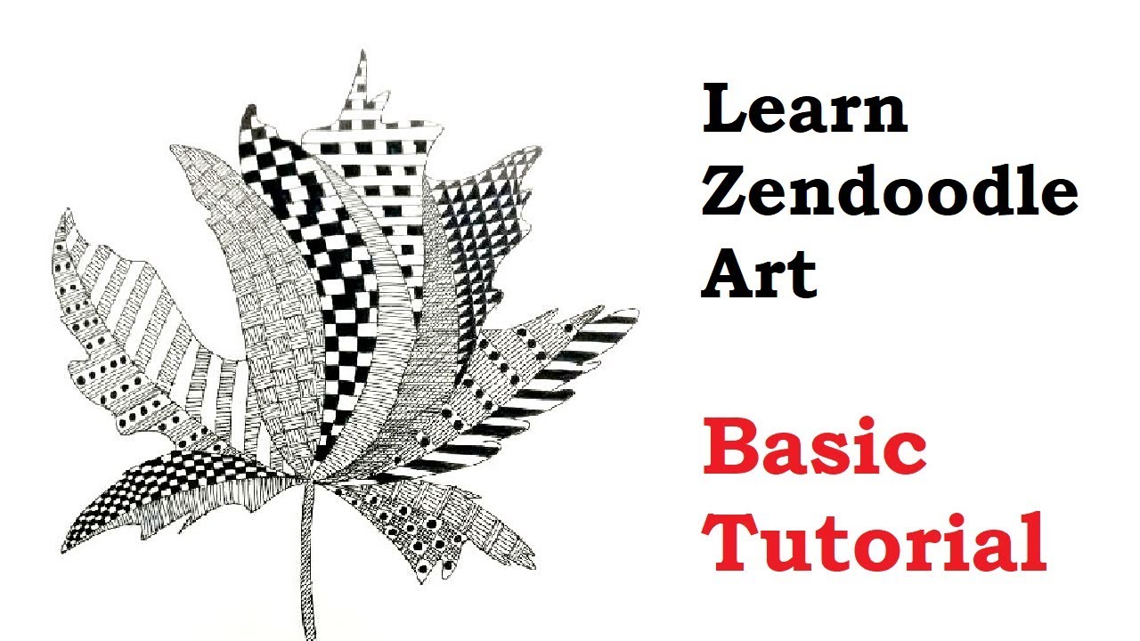 Learn ZenDoodle / Zen-Tangle art - basic tutorial