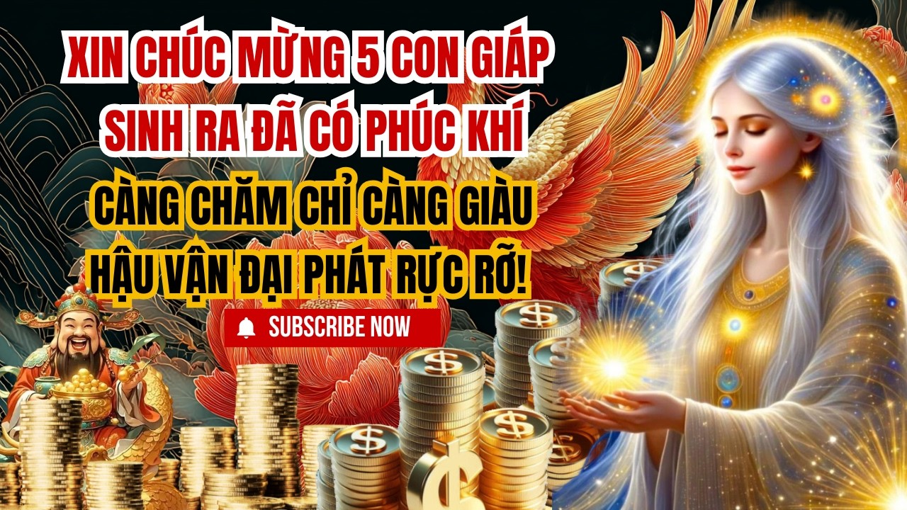 ✨Xin Chúc Mừng 5 Con Giáp Sinh Ra Đã Có Phúc Khí – Càng Chăm Chỉ Càng Giàu, Hậu Vận Đại Phát Rực Rỡ✨