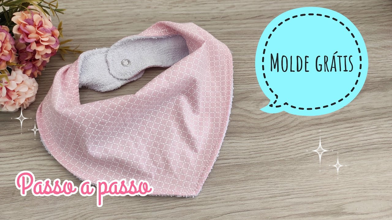 Babador bandana bem detalhado passo a passo
