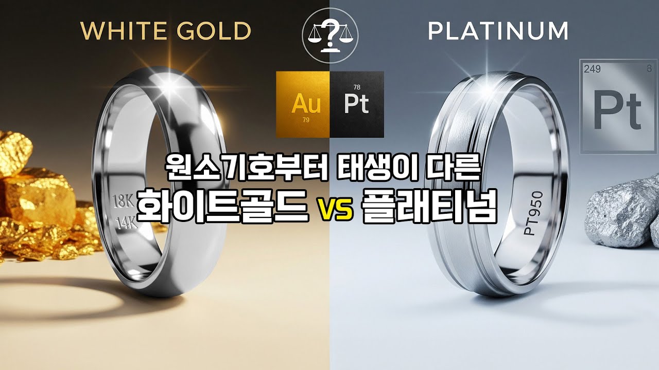 화이트 골드(white gold) vs 플래티넘(Platinum, 백금)의 차이 정확하게 알려드릴게요 #gold #pt #plating