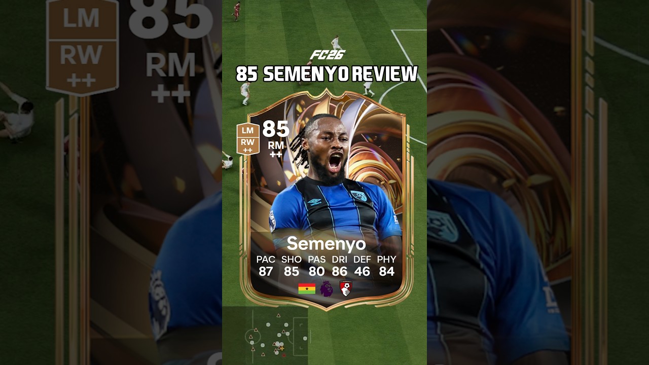 85 Semenyo Review in EA FC 26, him or Bakayoko? 🤔 #shorts #short #fc26 #eafc26 #semenyo #fifa