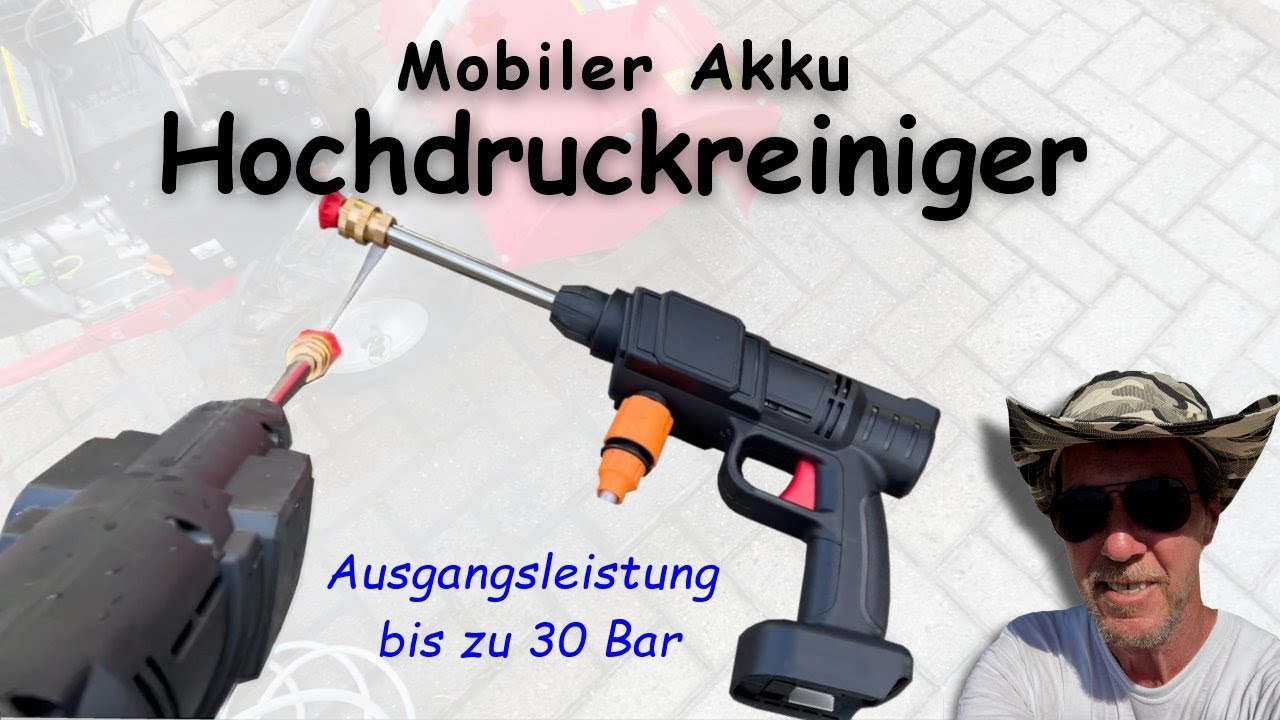 Akku Hochdruckreiniger mit 30 Bar Leistung für den mobilen Einsatz