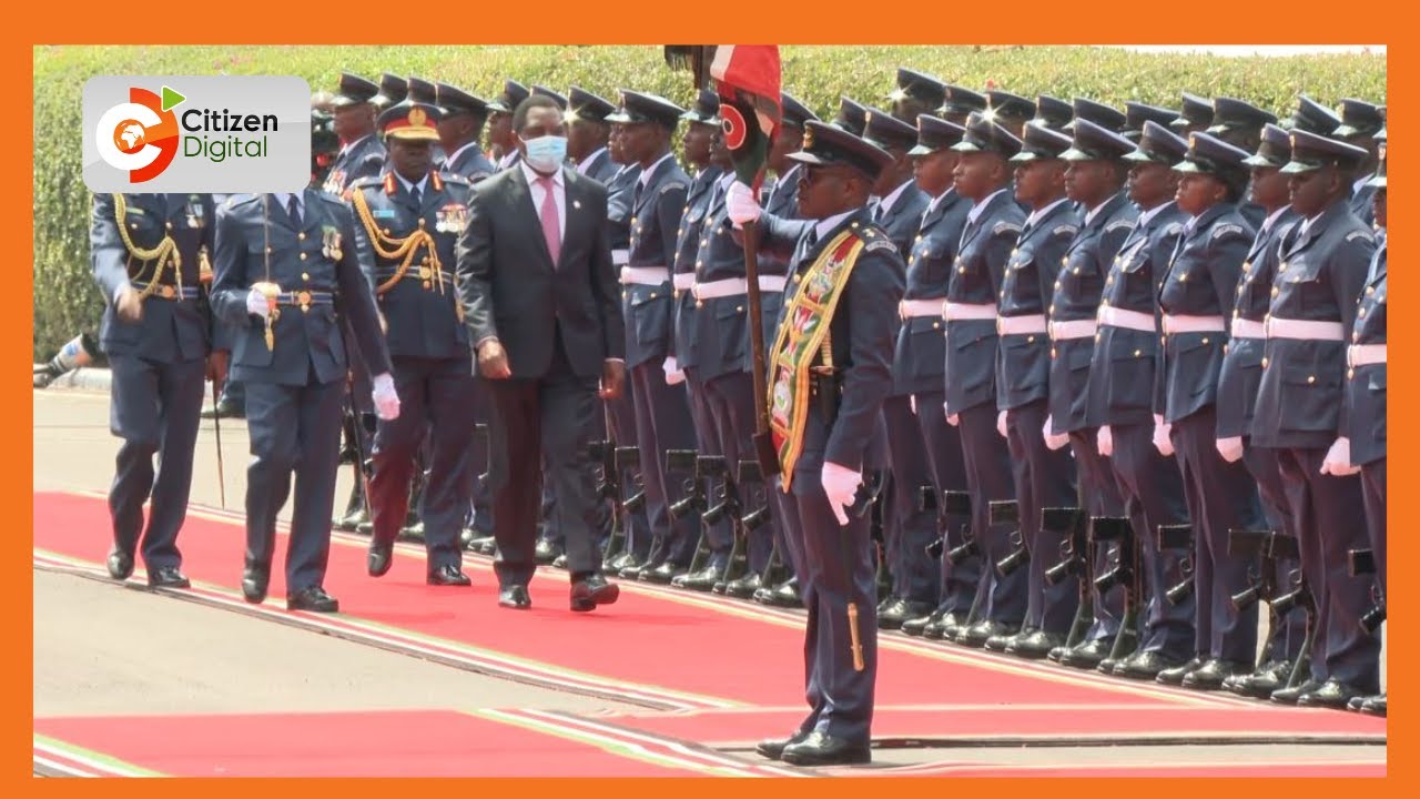 Zambia’s President Hakainde Hichilema reception at Statehouse Nairobi