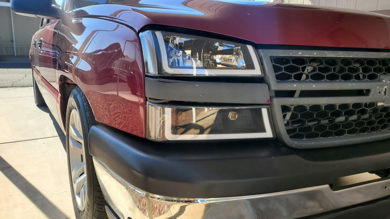 03-06 Chevrolet Silverado Crew Cab, новая светодиодная фара U-образной формы, установка! YITA MOTOR