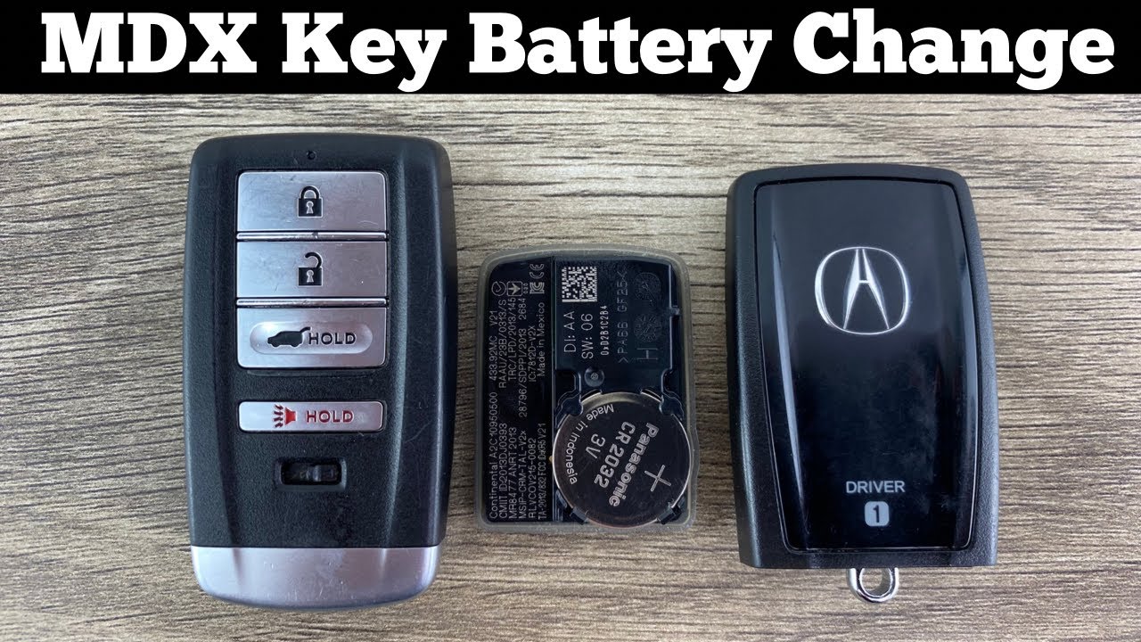 Acura MDX - How To Change Remote Fob Key Battery 2014 - 2020 Remove Replace Acura MDX Key Batteries
