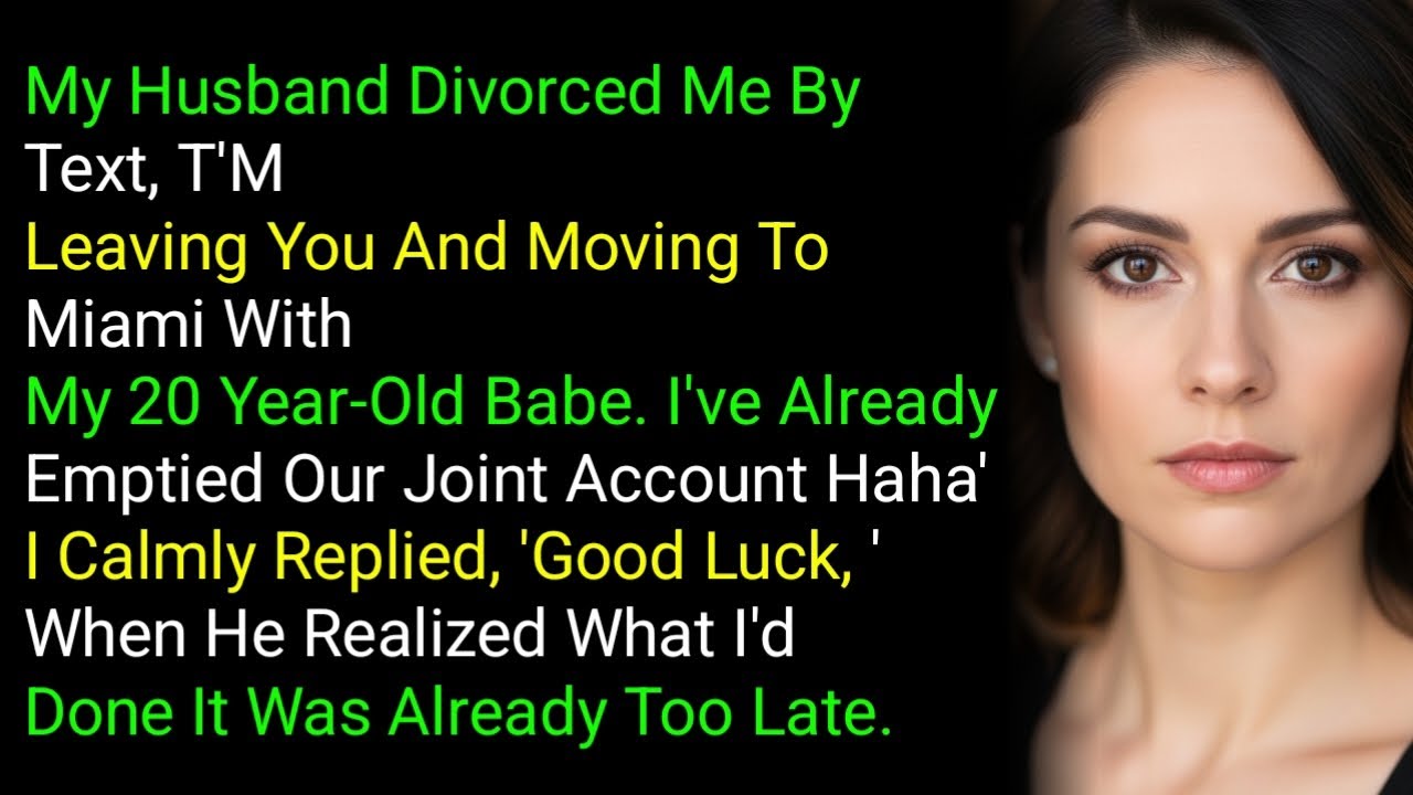 My Husband Divorced Me By Text, T'MLeaving You And Moving To Miami WithMy 20 Year-Old Babe. ....
