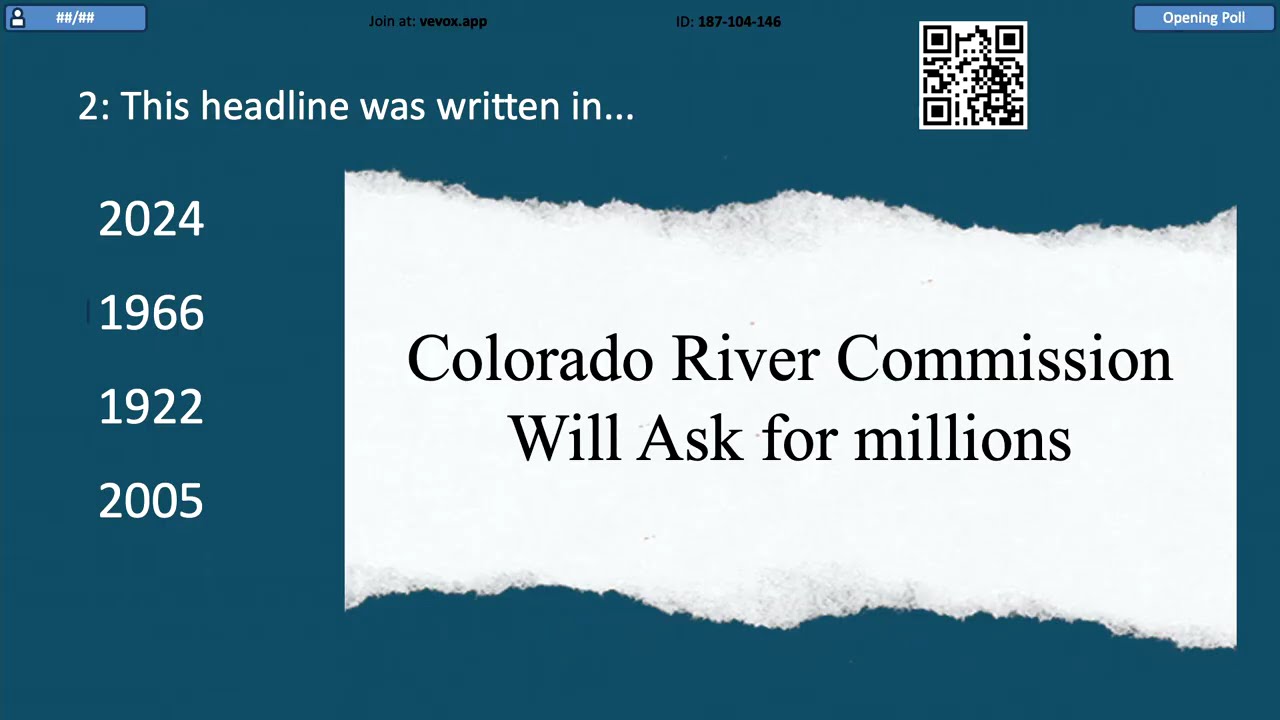 Colorado River District Annual Water Seminar: Across Divides - Déjà vu Headlines Panel