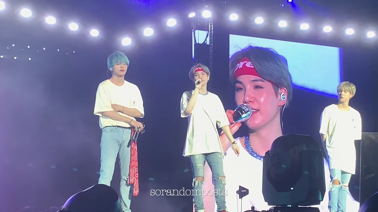 [190119] BTS Love Yourself in Singapore - Ending Ment (more Taehyung focused)