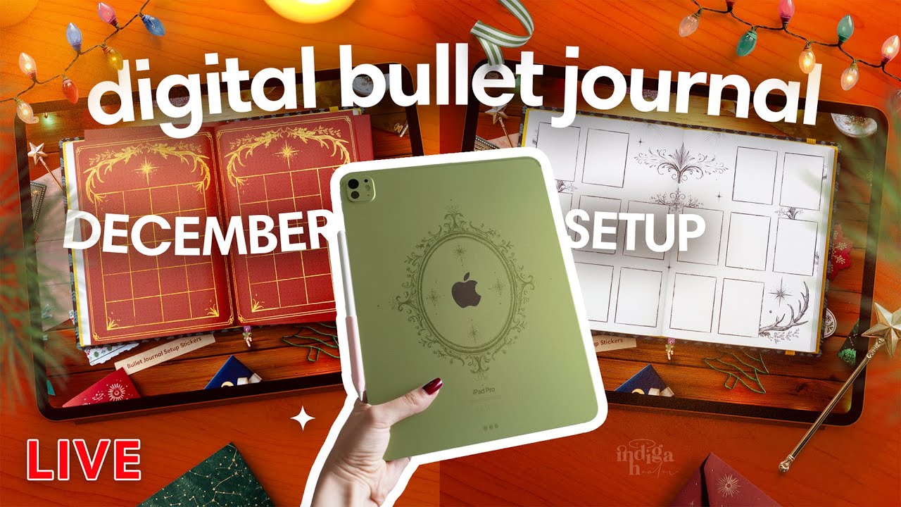 December Digital Bullet Journal Setup on my iPad 🎄🎁✨