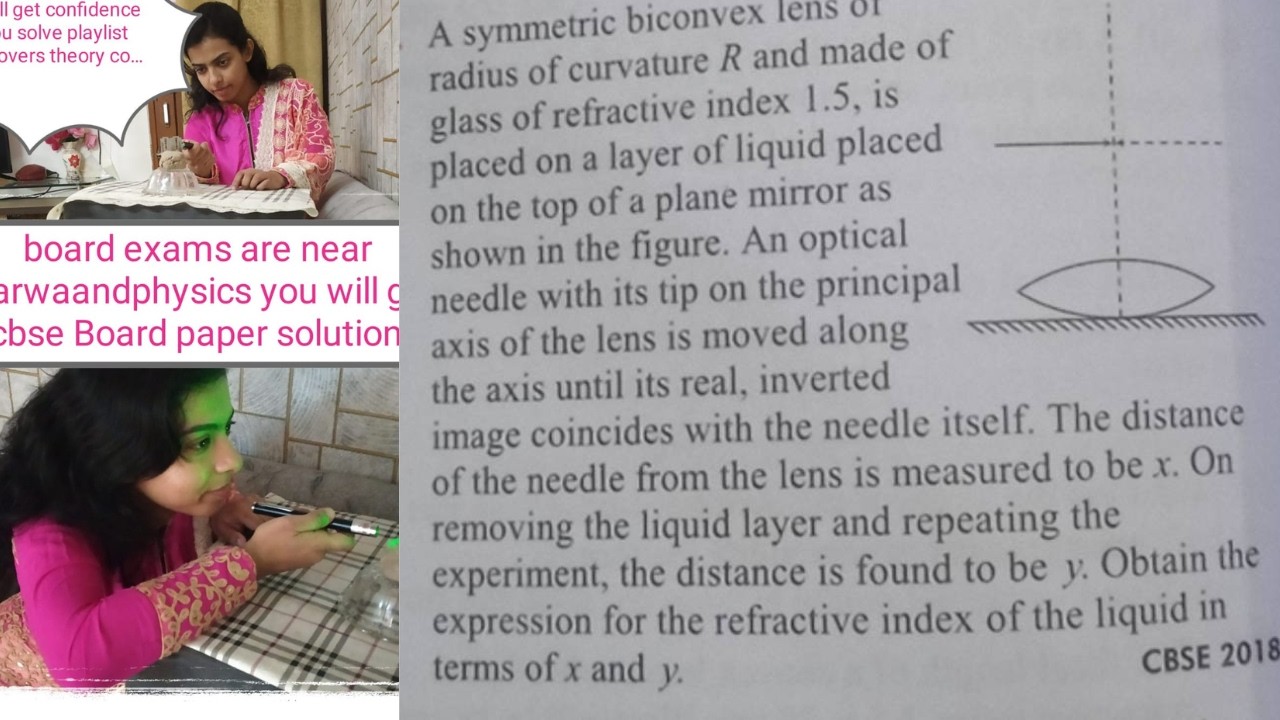 A symmetric biconvex lens of radius of curvature R and made of glass of refractive index 1.5 is