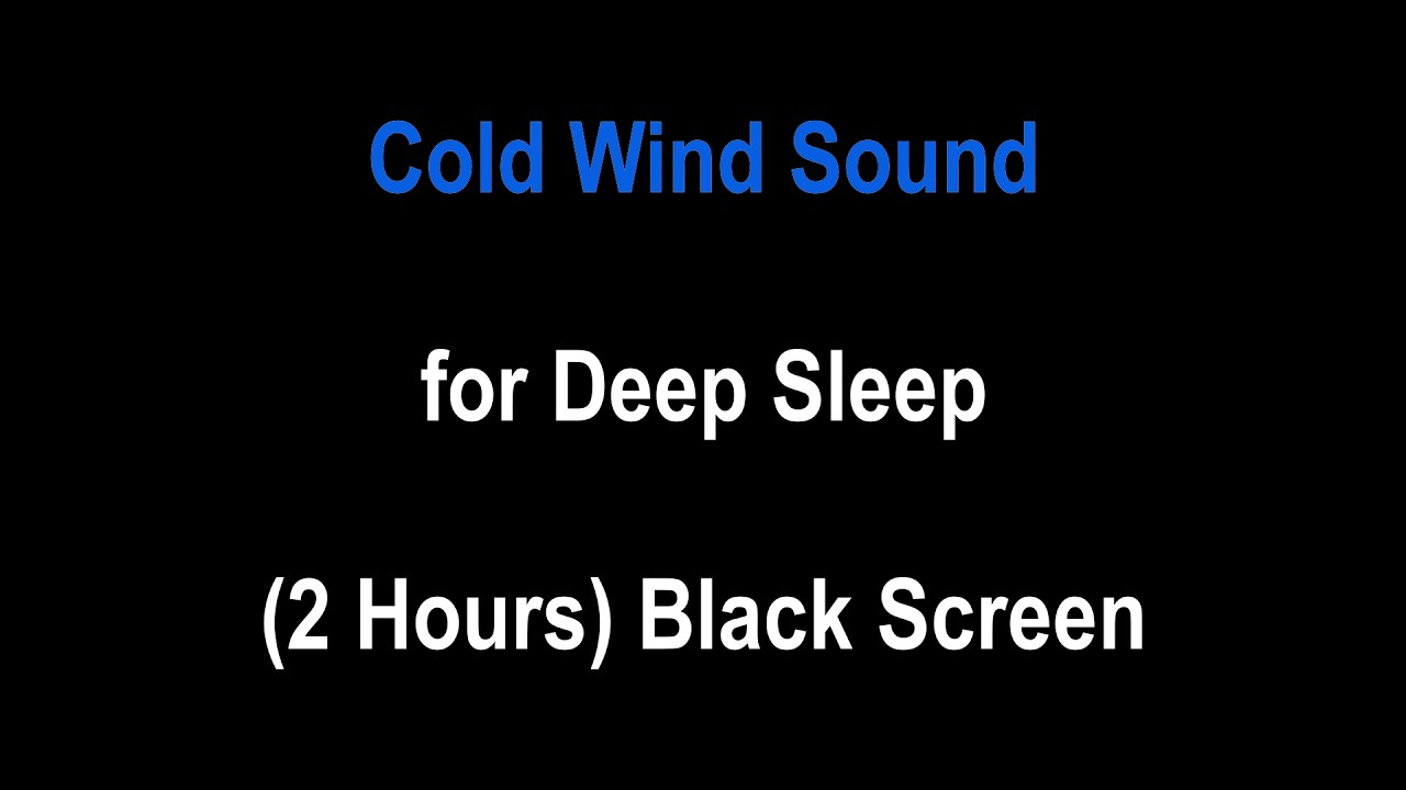 Wind Sound for Deep Sleep (2 Hours) Black Screen