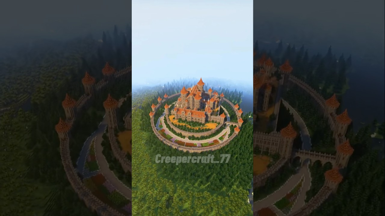 Minecraft: 100 Hours Long Timelapse! (Medivial Castle) #minecraft #building #shorts