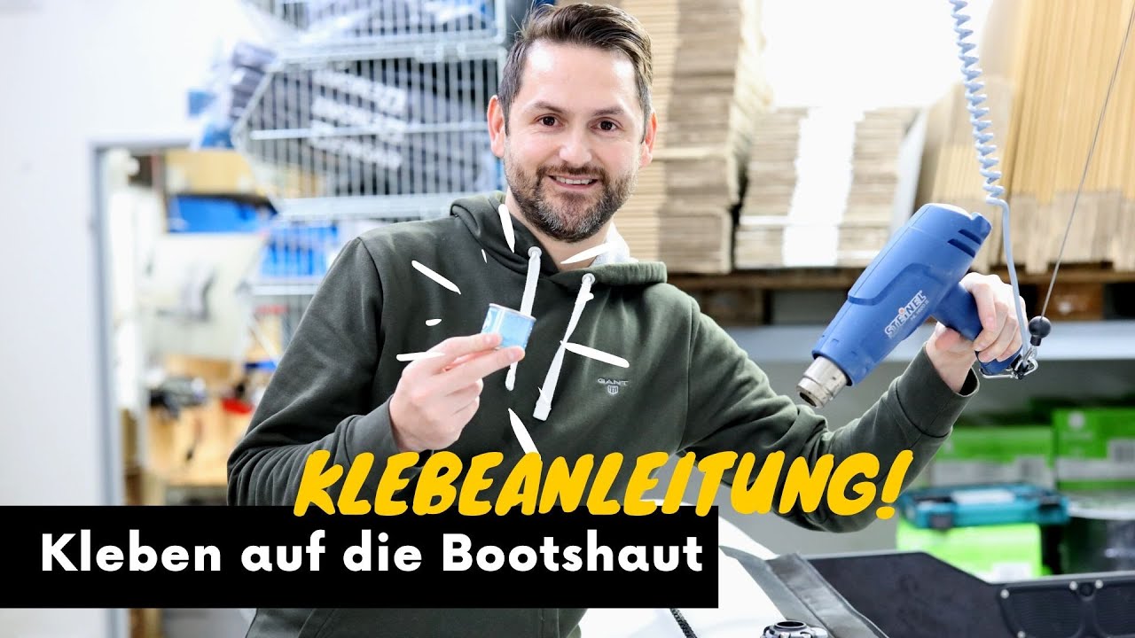 So verklebst Du Zubehör auf Dein Schlauch-Belly Boot. Sternhalterung kleben mit PVC Kleber Bengar.