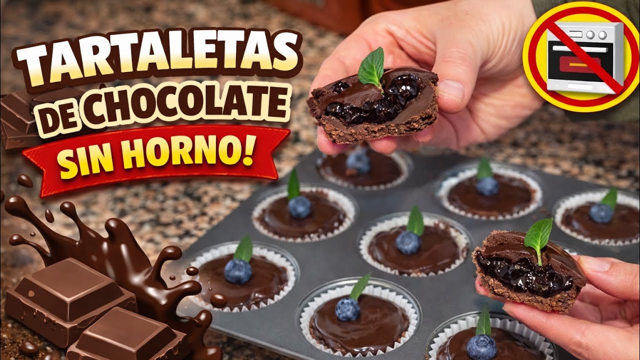 🍫✨ Шоколадные тарталетки без выпечки – очень просто и вкусно ✨🍒@lasrecetasdesusana