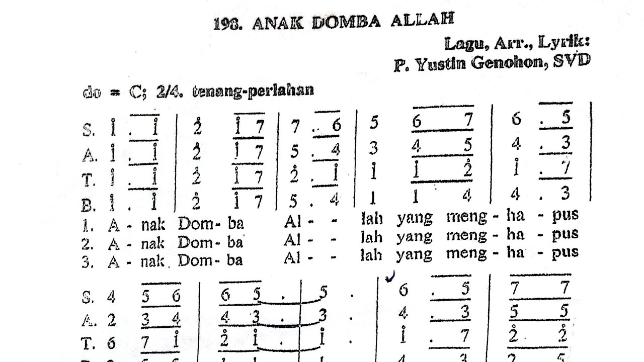 Anak Domba Allah dari P. Yustin Genohon SVD || Agnus Dei