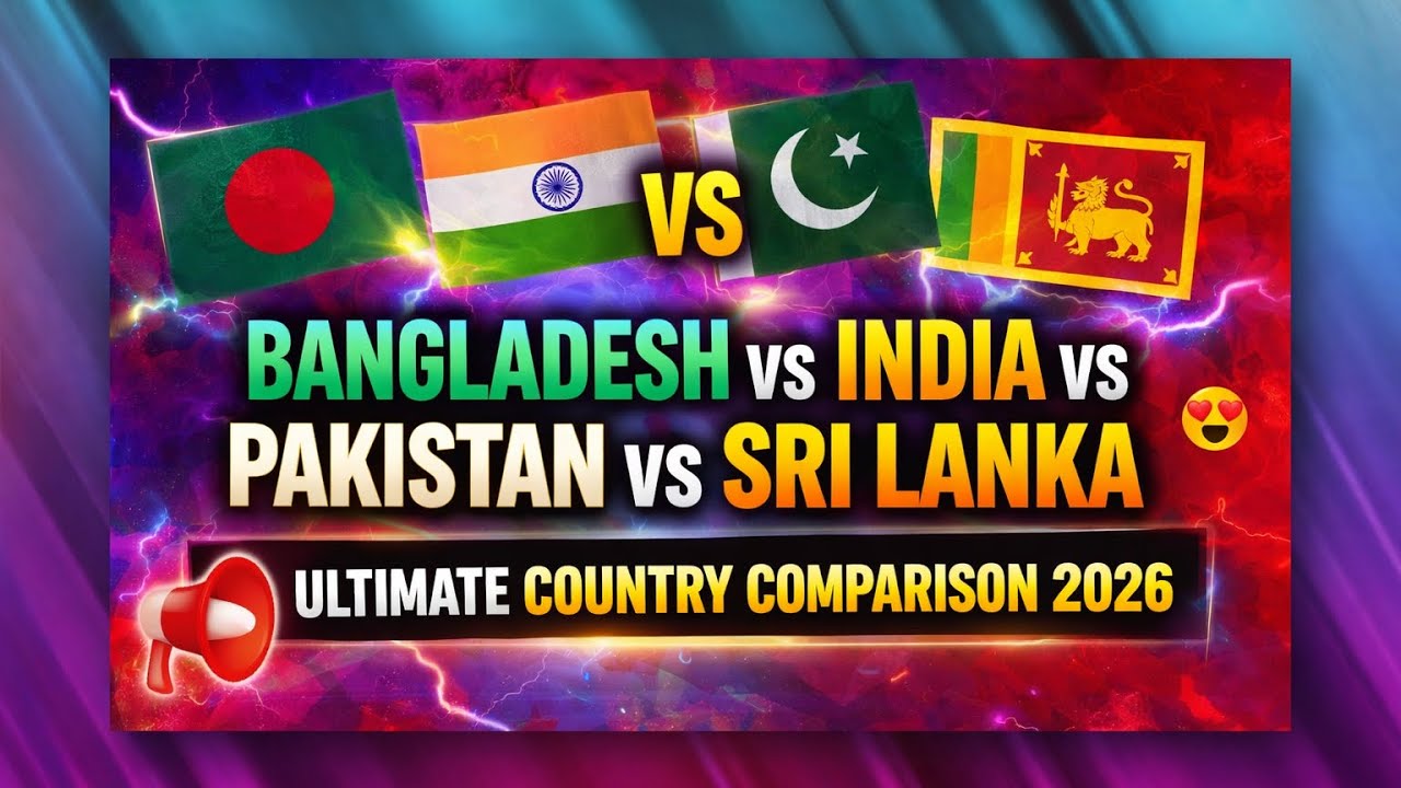 Bangladesh vs India vs Pakistan vs Sri Lanka – Ultimate Country Comparison 2026