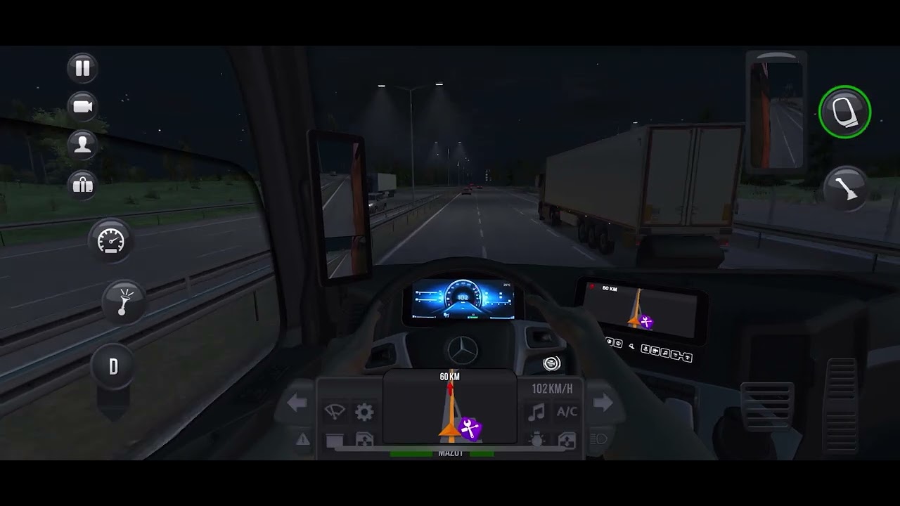 Amasyadan Çoruma 122 km. #trucksimulator #oyun #tır #mercedes