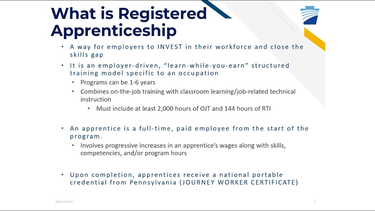 Introduction to Registered Apprenticeship and Pre-Apprenticeship (Secondary Education Focused)