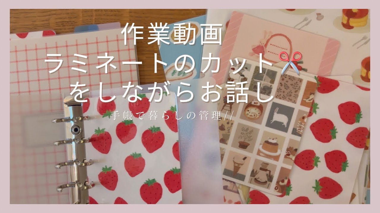 ［作業動画］ラミネートをしたシートをカットしながらお話し //