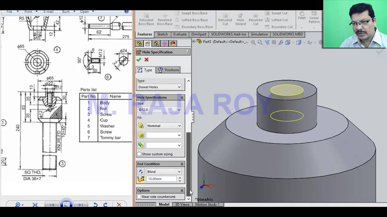 ScrewJack - Parts, Assembly and Drawing