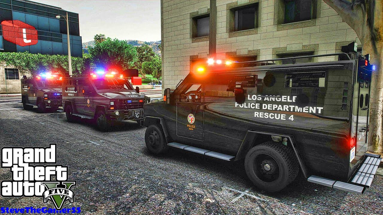 Играю в GTA 5 за офицера полиции SWAT | LAPD | | GTA 5 Lspdfr Mod | 4K