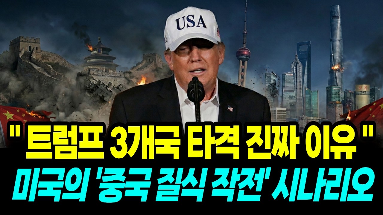 미국 3개국 타격 진짜 목표는 중국!! 트럼프의 '중국 질식 작전' 3단계 시나리오 다음 계획은?