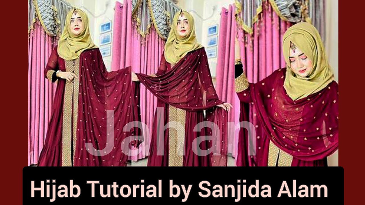 Hijab Tutorial | Party Hijab Tutorial | Sanjida Alam #hijab #hijabtutorial #hijabi #sanjida ❤️