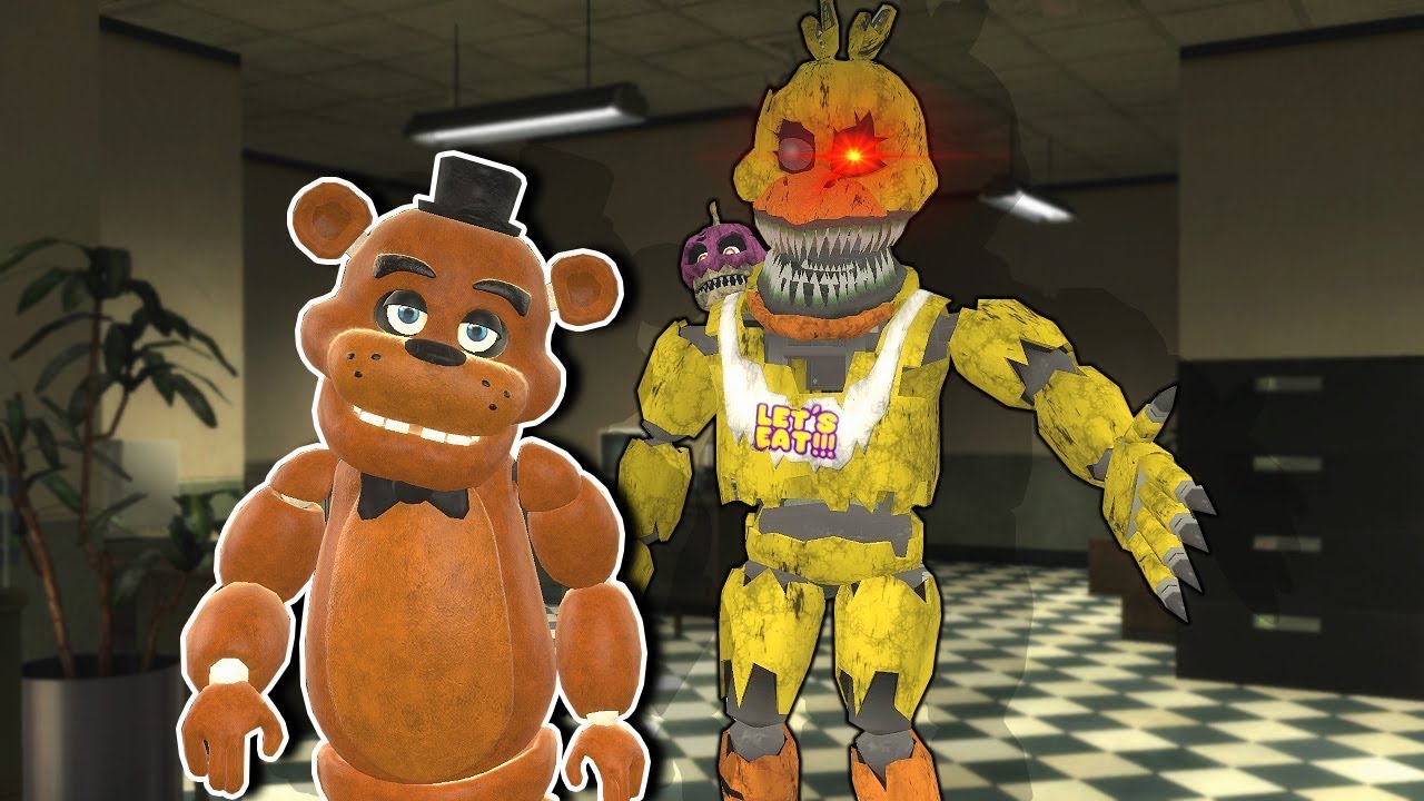 Ghostbusters Trap Nightmare Chica in a Police Station! - Garry's Mod Gameplay - FNAF Gmod Survival