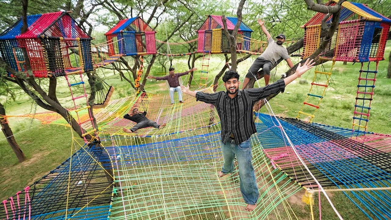 24 Hours in a Rope House 😱 | Survival Challenge