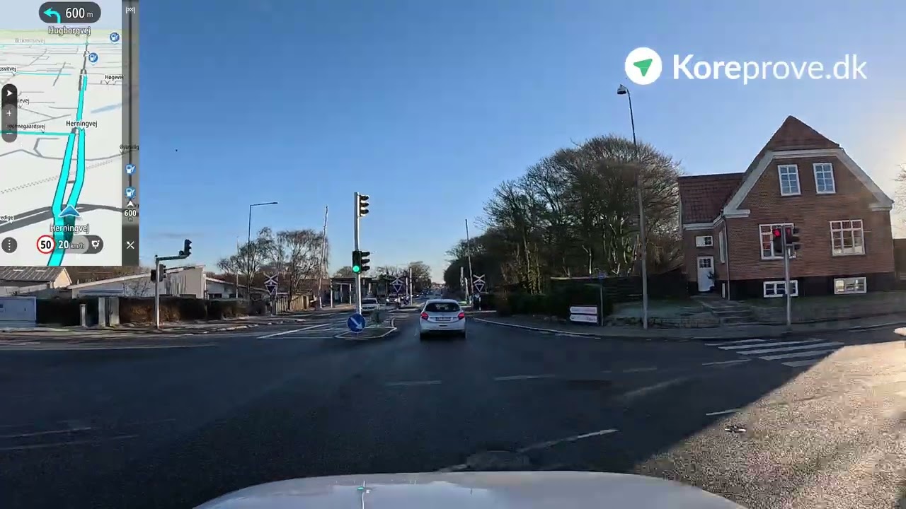 Køreprøve rute Ringkøbing - Ringkøbing Østerby