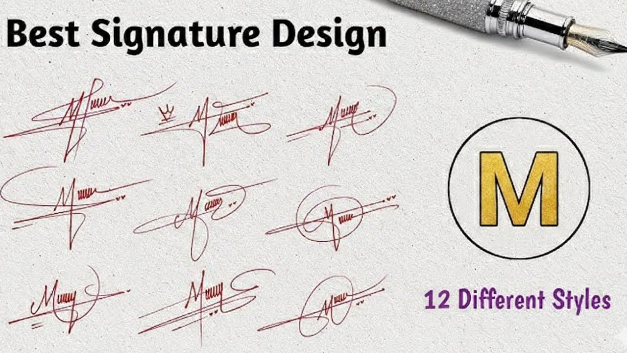 M Letter✨ Best Signature Design Tutorial💫||  Stylish & Attractive Signature Styles ✨😍||