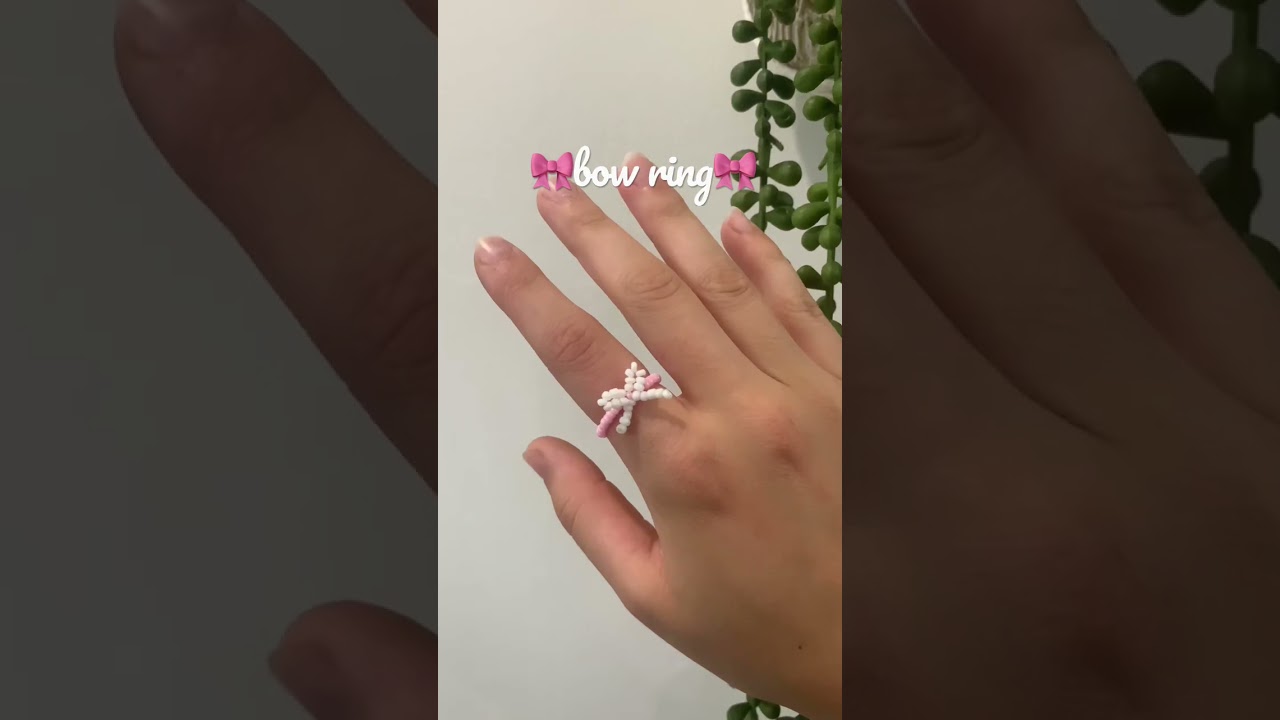 bow bead ring tutorial #beaded #diy #tutorial #beads #beadedjewelry #beadings #beadingtutorial