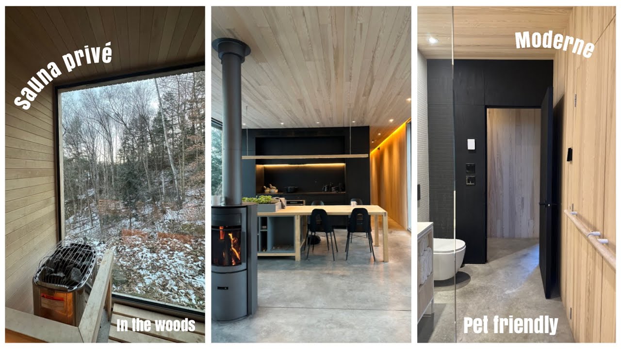 VISITE COMPLÈTE DU CHALET HINTERHOUSE dans les bois à TREMBLANT 🪵❄️