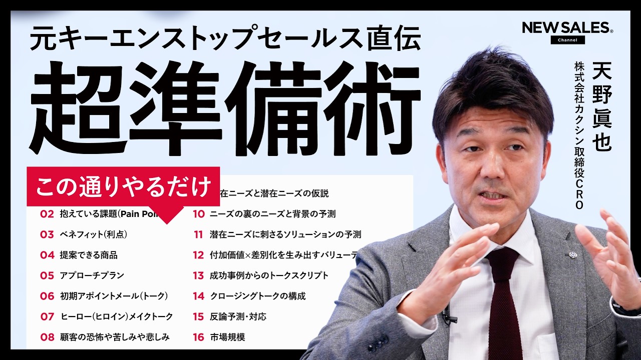 【この通りにやるだけ】成果を劇的に変える“超準備術”ー資料作りの極意 【元キーエンス トップセールス 天野眞也】