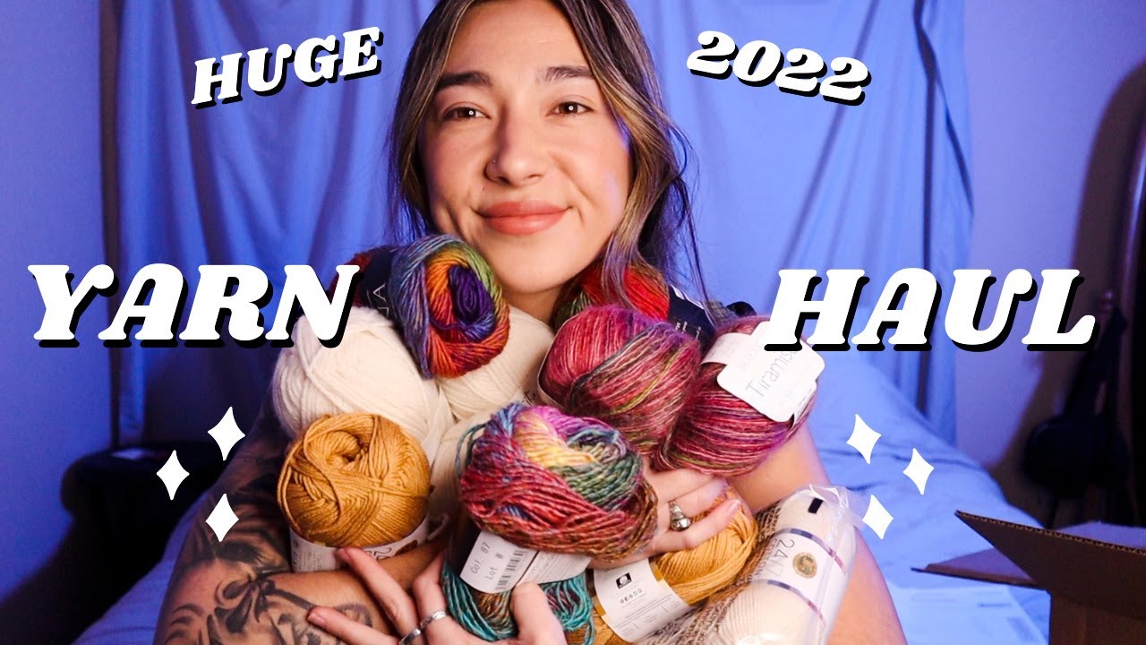 biggest ever YARN HAUL! | unboxing new lovecrafts yarn 🧶✨