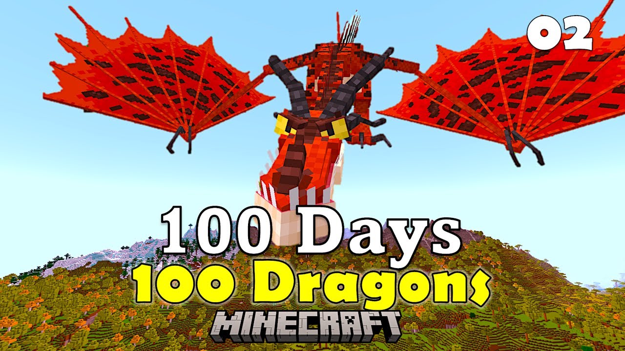 100 дней на приручение 100 драконов в Minecraft / Эпизод 2: Смертоносные Змеевики и чудовищные ко...