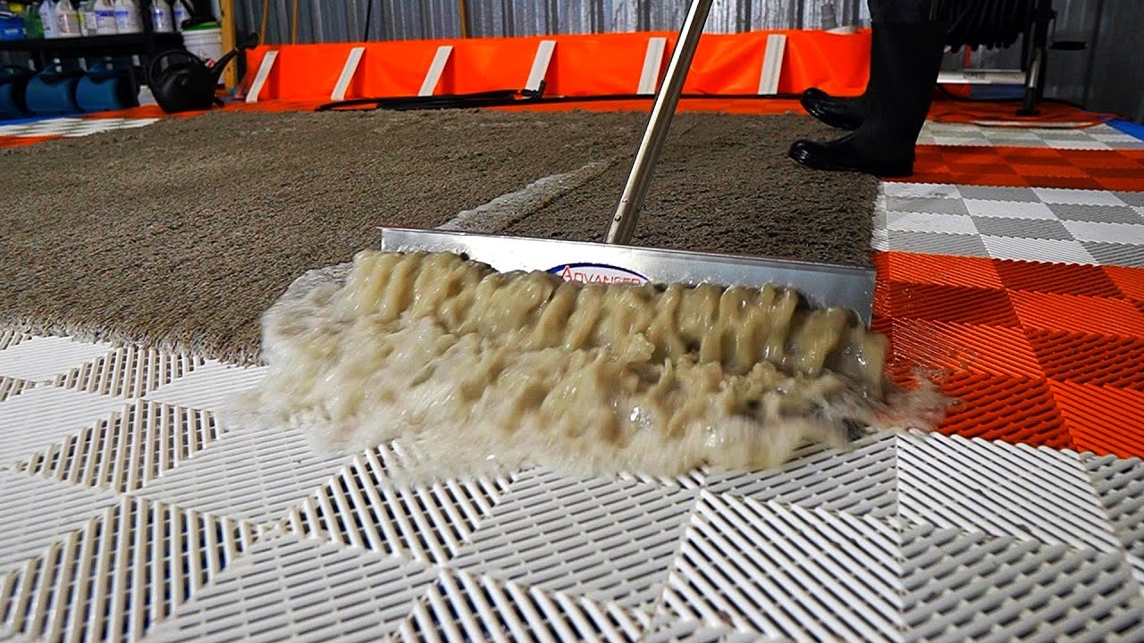DIRTY shag rug gets a much needed bubble bath || Complete rug washing process
