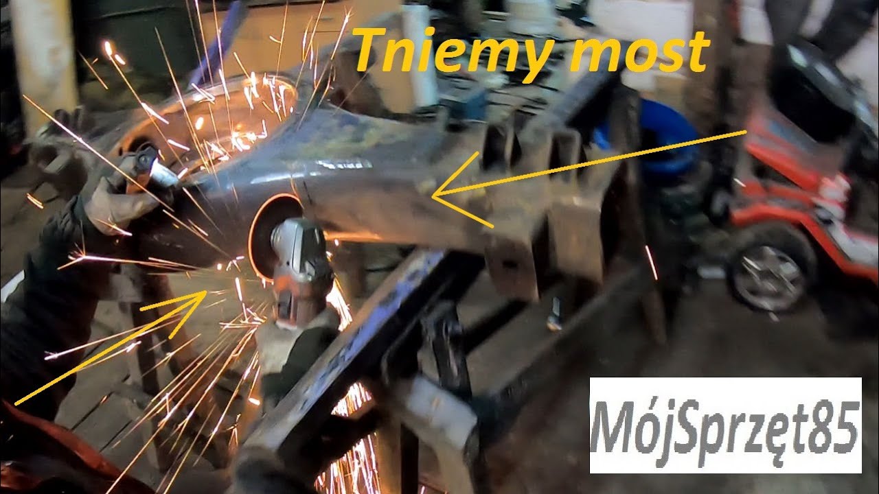 Budowa przedniego napędu do Ursusa c360 4x4 turbo  s.3#1 rozbiórka i cięcie mostu.