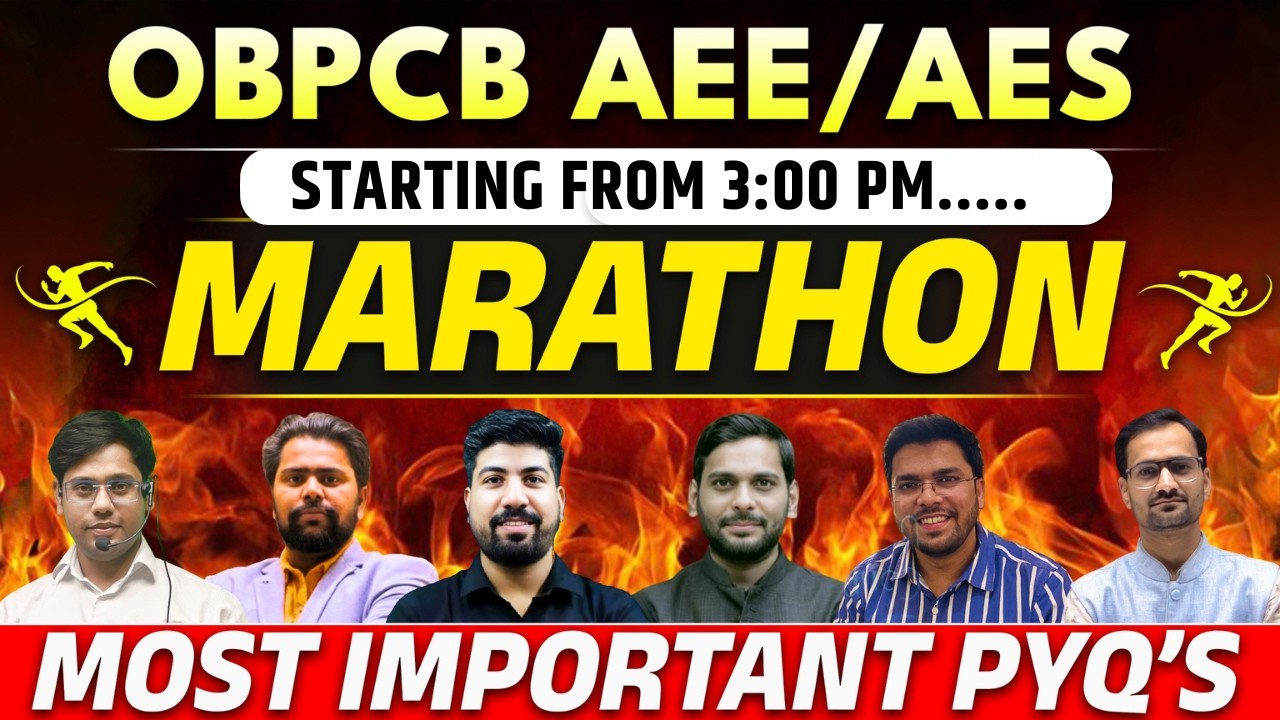 AEE/AES Marathon PYQs session-02 || special MCQs ||OSPCB RECRUITMENT 2026