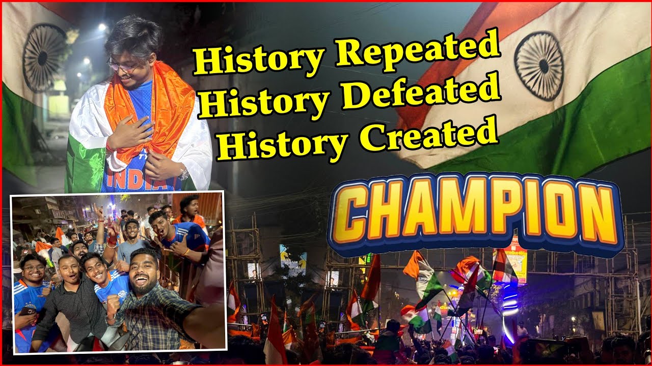  CHAMPION 🏆 History Repeated History Defeated History Created 😭🇮🇳🤍