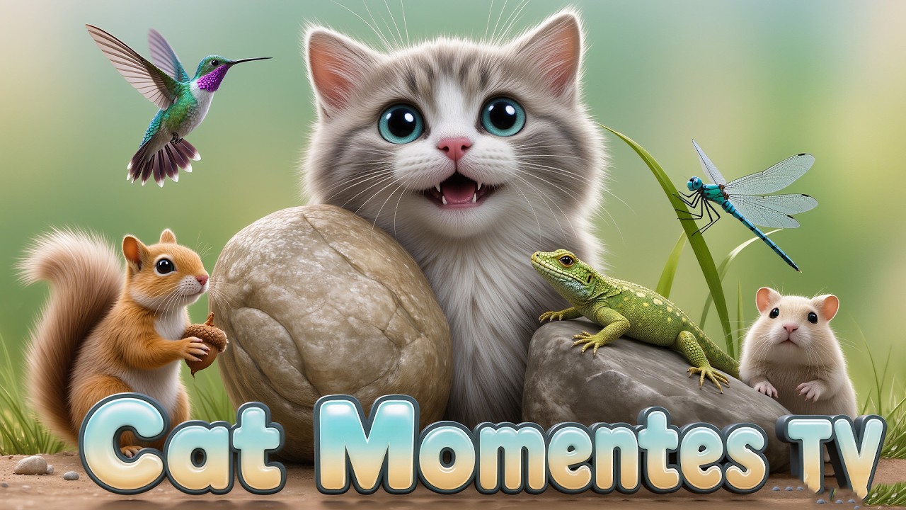 Cat Moments TV | Greenhouse Animal Movement for Cats – Nature & Water Ep.125