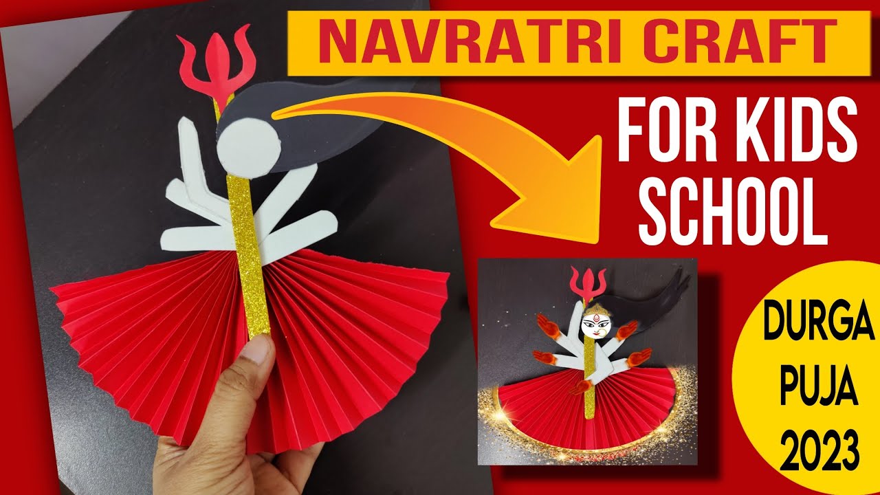Navratri Craft For Preschool | Ma Durga Paper Activity For Kids | Navratri Ideas 2023
