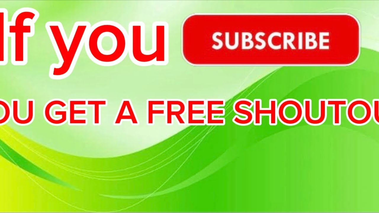 If you like come and subscribe, you’ll get a free shout out