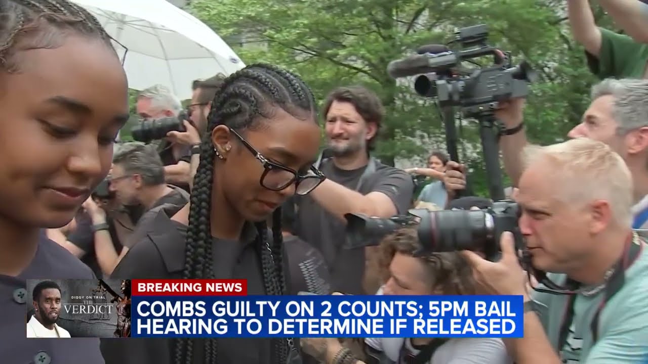 Crowd grows and reacts outside 'Diddy' trial after verdict