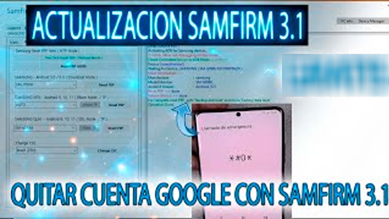 FRP COMO QUITAR CUENTA GOOGLE SAMFIRM 3.1 BIEN EXPLICADO ANDROID 8 9 10 11 12 TODO BIT rapido