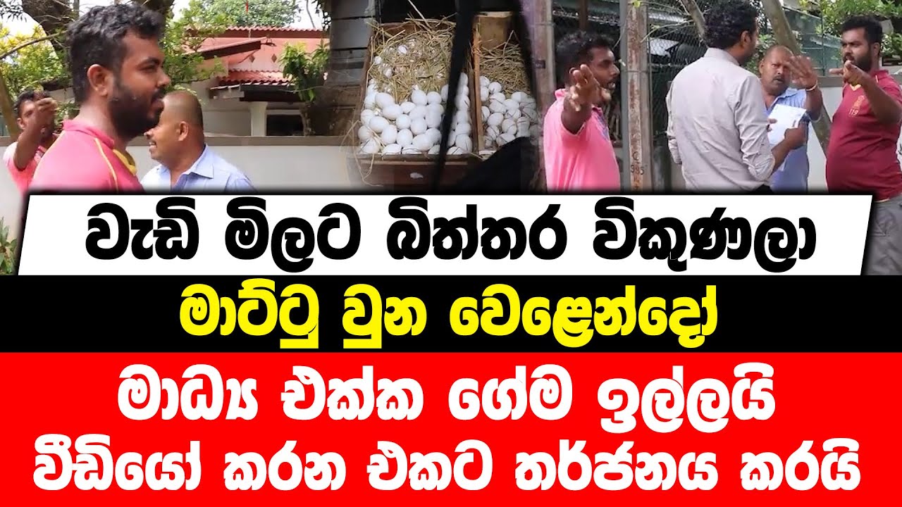 වැඩි මිලට බිත්තර විකුණලා මාට්ටු වුන වෙළෙන්දෝ මාධ්‍ය එක්ක ගේම ඉල්ලයි | වීඩියෝ කරන එකට තර්ජනය කරයි
