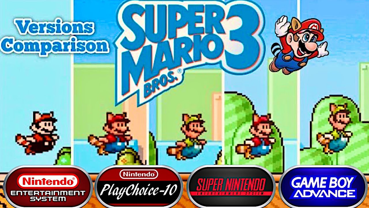 Super Mario Bros.3 Official Versions Comparison||Feat. Luigi||Which is your favorite?