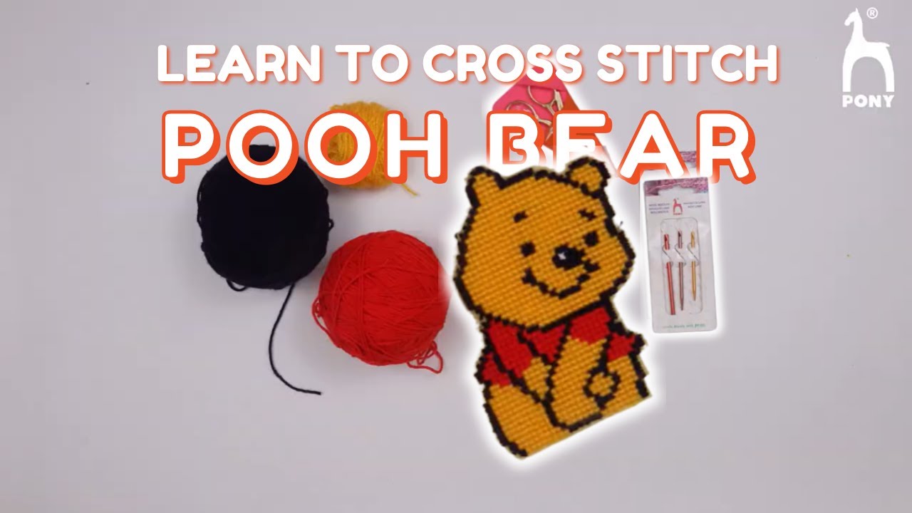 Beginner-Friendly Thread Art | Make Winnie the Pooh with Just Yarn, Needle & Canvas